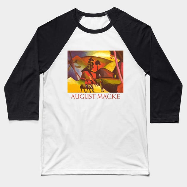 Indians on Horses by August Macke Baseball T-Shirt by Naves